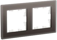 Рамка универсальная Systeme Electric AtlasDesign Nature 2-м. стекло мокко картинка